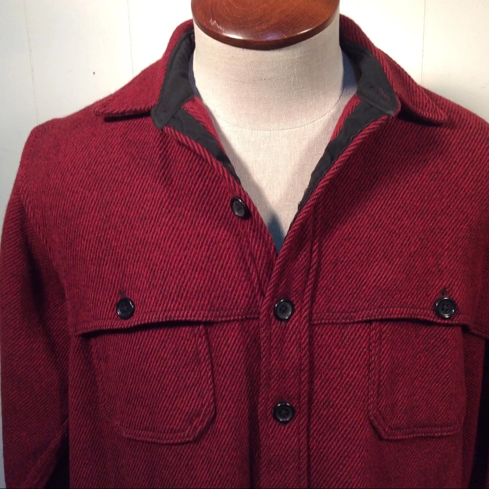 Men's Red Wool Jacket - Picture 2 of 10